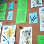Wiosenne kwiaty i portrety Pani Wiosny na wystawie prac dziecięcych